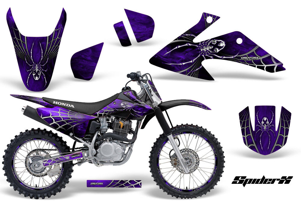 Honda CRF150 CRF230 08-10 Graphics Kit SpiderX Purple NP Rims